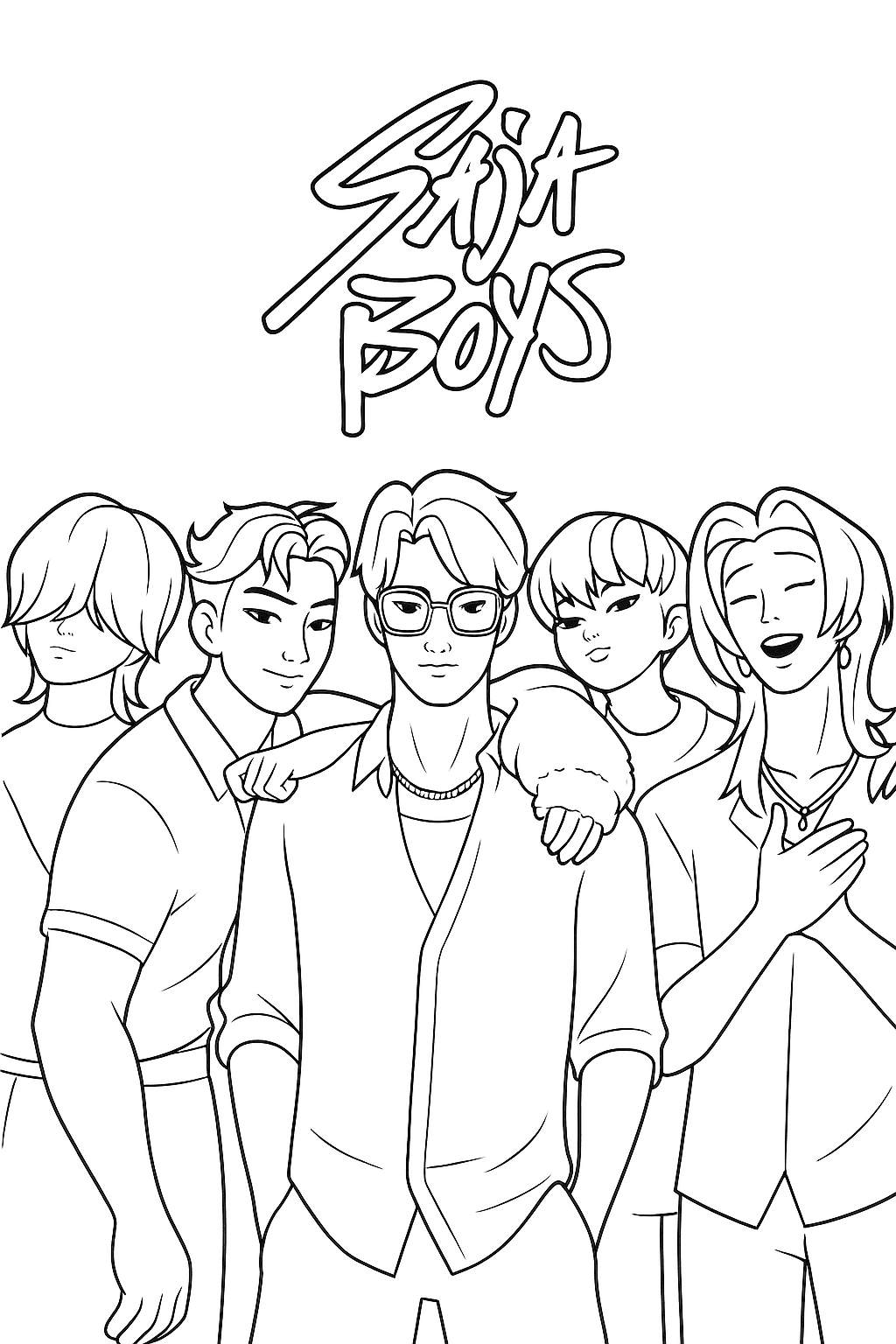 saja boys printable coloring pages