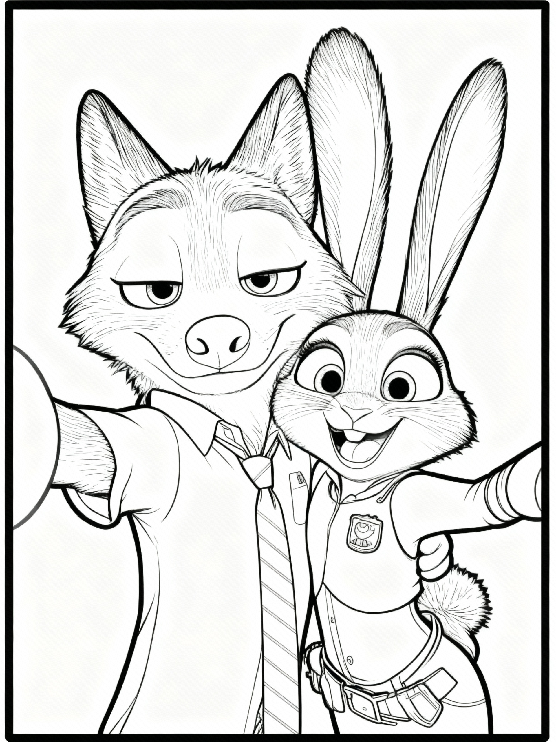 Zootopia coloring pages theme - Free printable zootopia coloring sheets collection